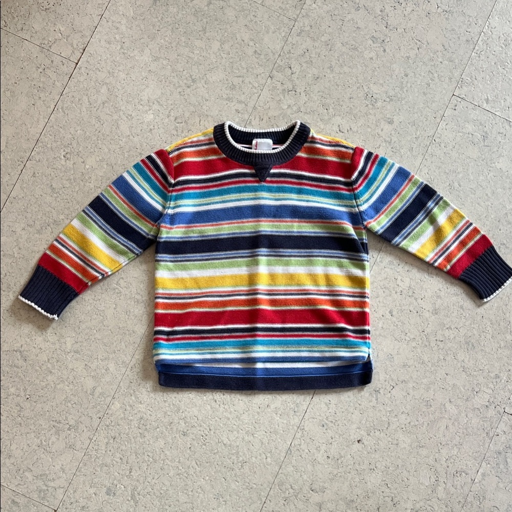 Hanna Andersson Multicolor Striped Sweater - Bright Rainbow
